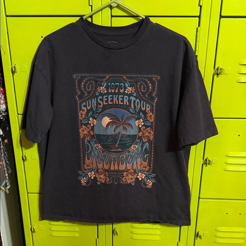 Billabong Black Graphic 'Sunseeker Tour' Short Sleeve Tee